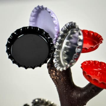 Magnetic Beer Bottle Cap Tree