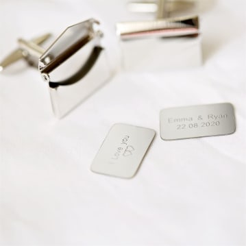 Personalised Secret Message Engraved Cufflinks