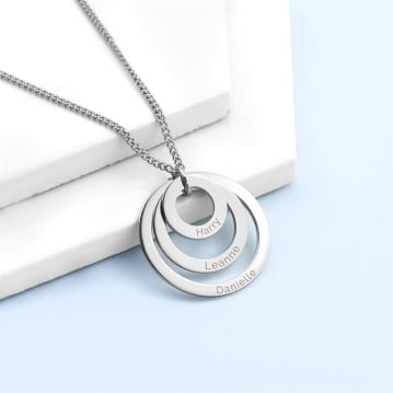 Personalised Rings of Love Necklaces