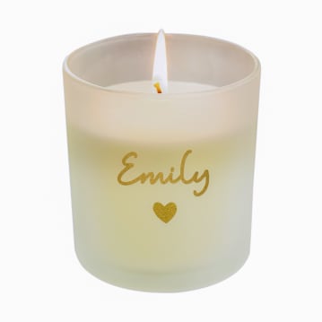 Personalised Gold Name Scented Jar Candle
