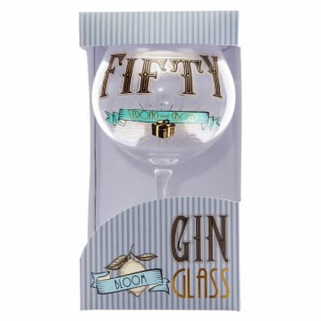 Prohibition Style 50th Birthday Gin Glass