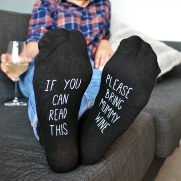 Personalised Sole Socks - Please Bring Wine/Beer