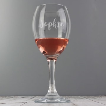 Personalised Engraved Wine Glass with Name