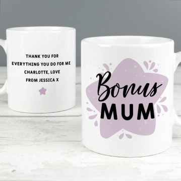 Personalised To My Bonus Mum Mug
