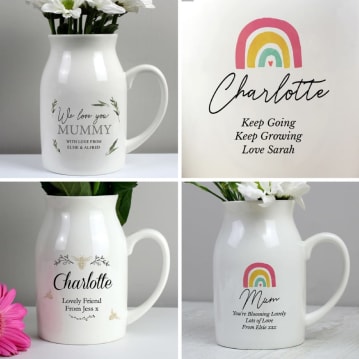Personalised Flower Jugs