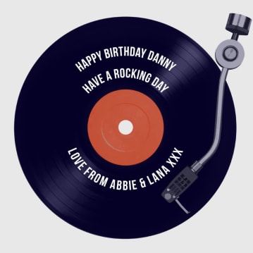 Personalised Retro Record Year Light Box