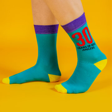 30th Birthday Funky Men's Socks