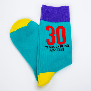 30th Birthday Funky Men's Socks