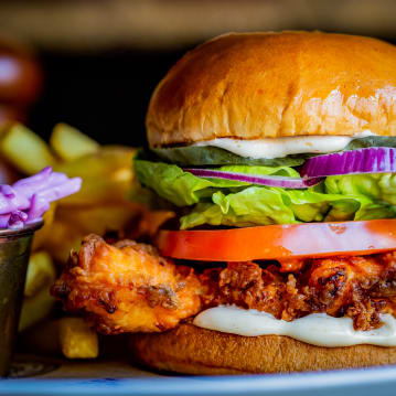 Gourmet Burger Meal and a Craft Beer for Two