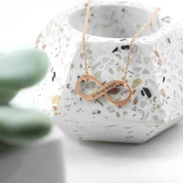 Personalised Infinity Twist Necklaces