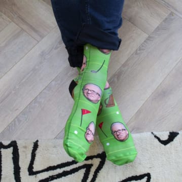 Personalised Golf Photo Socks