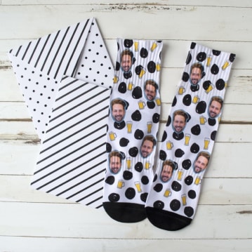 Personalised Beer Photo Socks