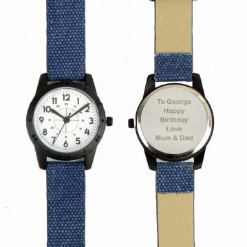 Personalised Kids Watch with Canvas Strap