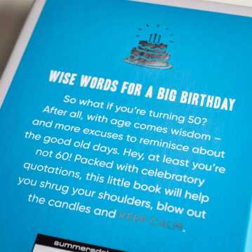 Keep Calm You're Only 50 Book