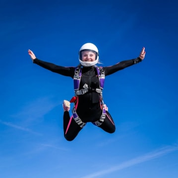Solo Free Fall Skydiving over Suffolk-Norfolk Border