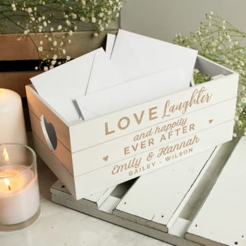 Personalised White Wooden Crates