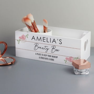 Personalised White Wooden Crates
