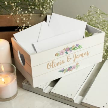 Personalised White Wooden Crates