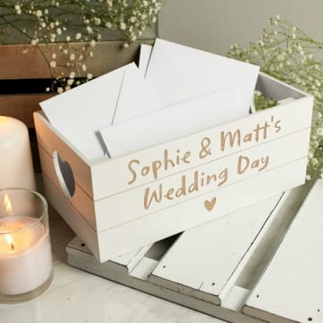 Personalised White Wooden Crates