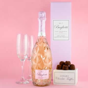 Baglietti Rose Prosecco and Chocolate Gift Set