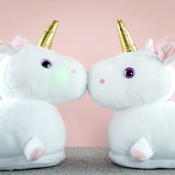 Unicorn LED Light Up Slippers
