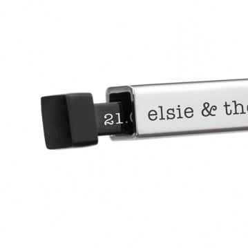 Personalised Men's Black & Silver Hidden Message Chain Necklace