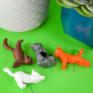 Mini Plant Pot Yoga Cats