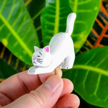 Mini Plant Pot Yoga Cats