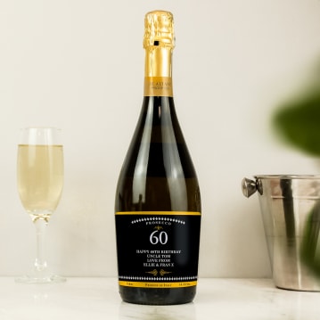 Personalised 60th Birthday Bottle of Prosecco