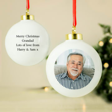 Personalised Photo Upload Christmas Baubles