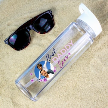 Personalised Floral "Best Ever…" Photo Upload Water Bottle