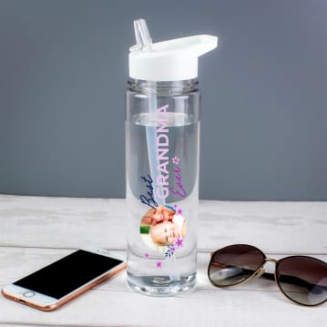 Personalised Floral "Best Ever…" Photo Upload Water Bottle
