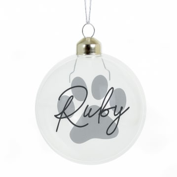 Personalised Pet Glass Christmas Bauble