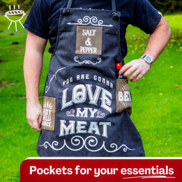 Man's Love My Meat Canvas Apron