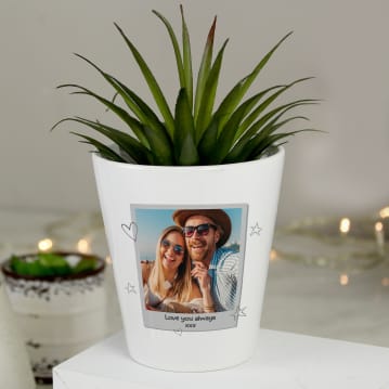 Personalised Photo Upload Plant Pot
