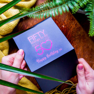 Personalised 50 Things To Do When You're 50 Box