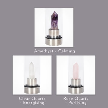 Healing Crystal Glass Water Bottles