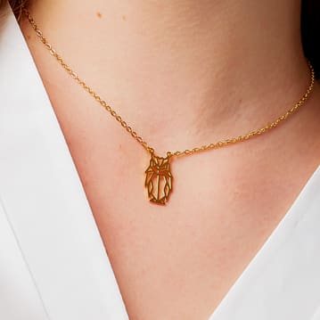 Geometric Owl Necklace