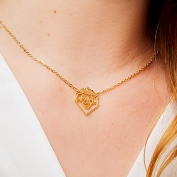 Geometric Lion Necklace
