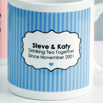 Personalised Drinking Tea Together Pair of Mugs