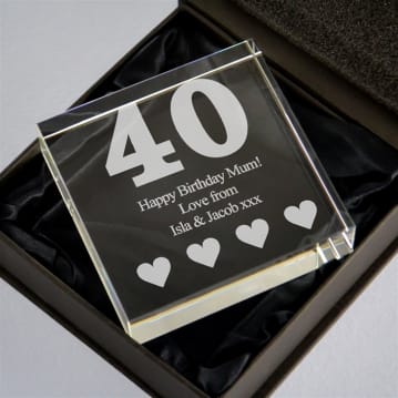 Personalised 40th Birthday Keepsake