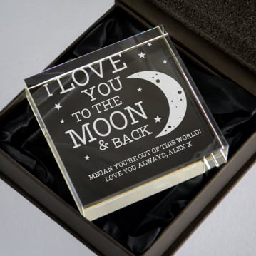 Personalised I Love You To The Moon Keepsake