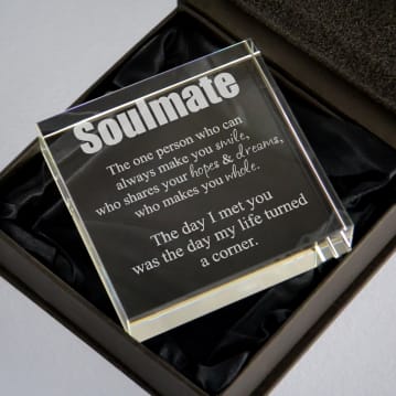 Personalised Soulmate Glass Keepsake