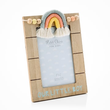 Little Boy 4 x 6 Macrame Rainbow Photo Frame
