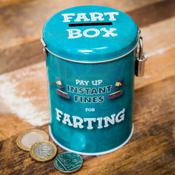 Fines Tin - Farting Money Box