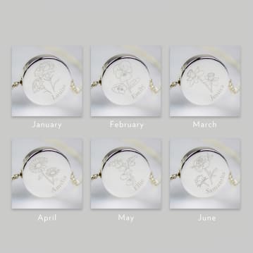 Personalised Birth Flower Boxed Necklaces