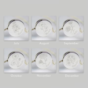 Personalised Birth Flower Boxed Necklaces