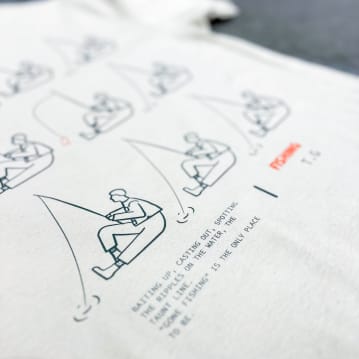 Fishing Illustration T-Shirt