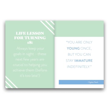 18th Fun Age Quote Pocket Book - Apparently an Adult Now