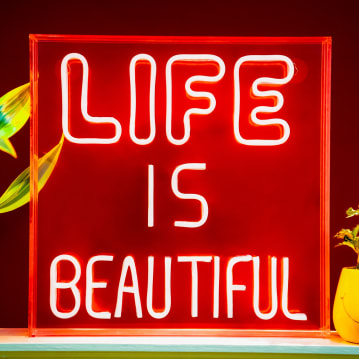 Life is Beautiful LED Neon Light